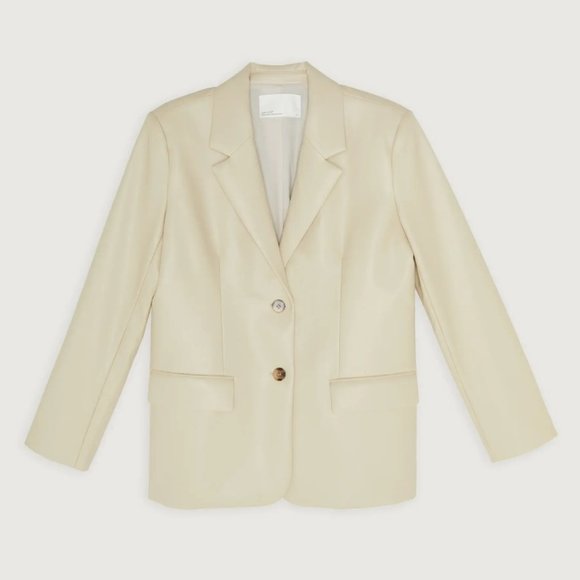 Oak + Fort Vegan Leather Blazer - NWT - Picture 2 of 2